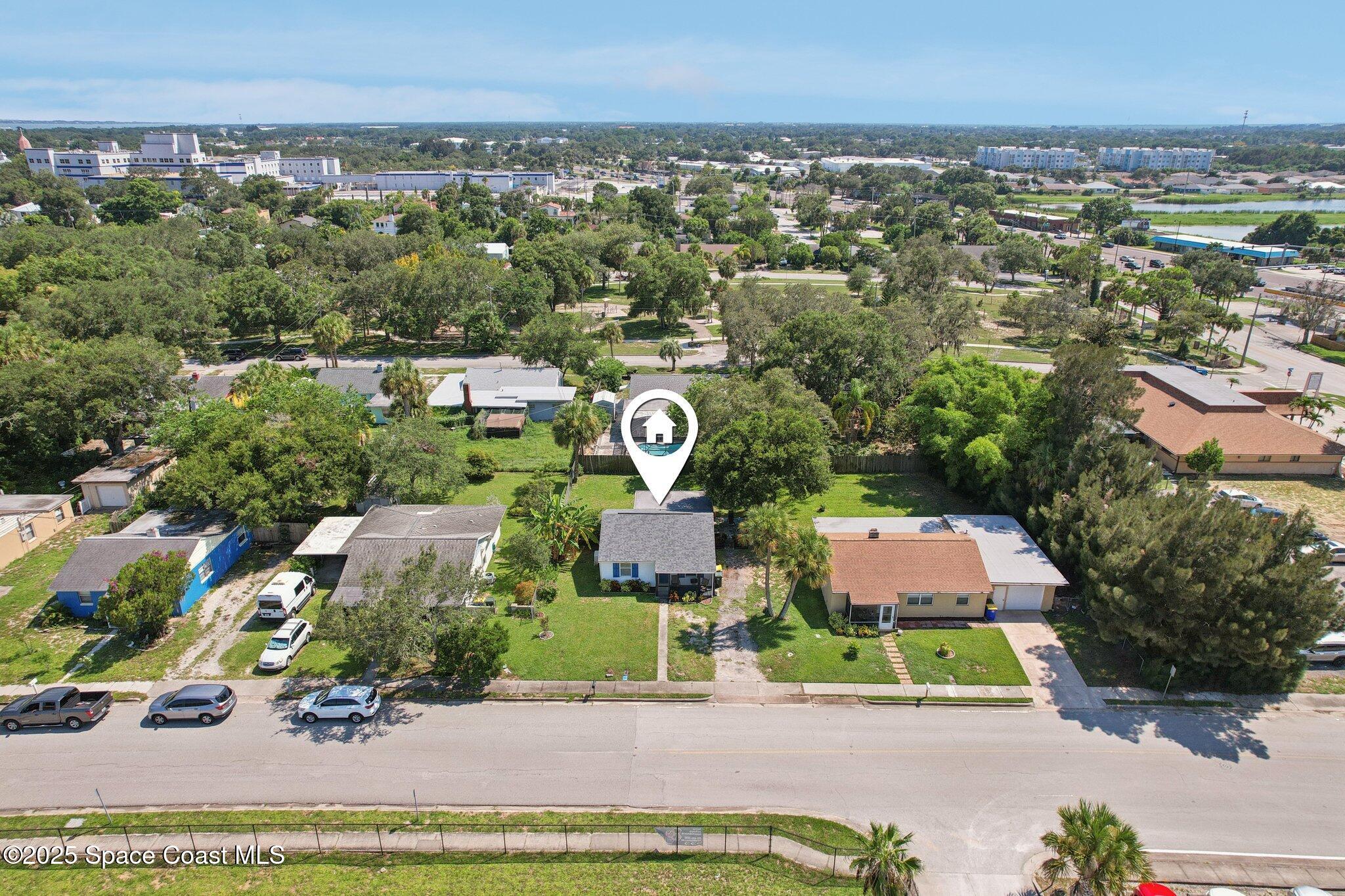 72 Rockledge Avenue Rockledge, FL 32955 - Photo 26 of 28 an aerial view of a house with a garden