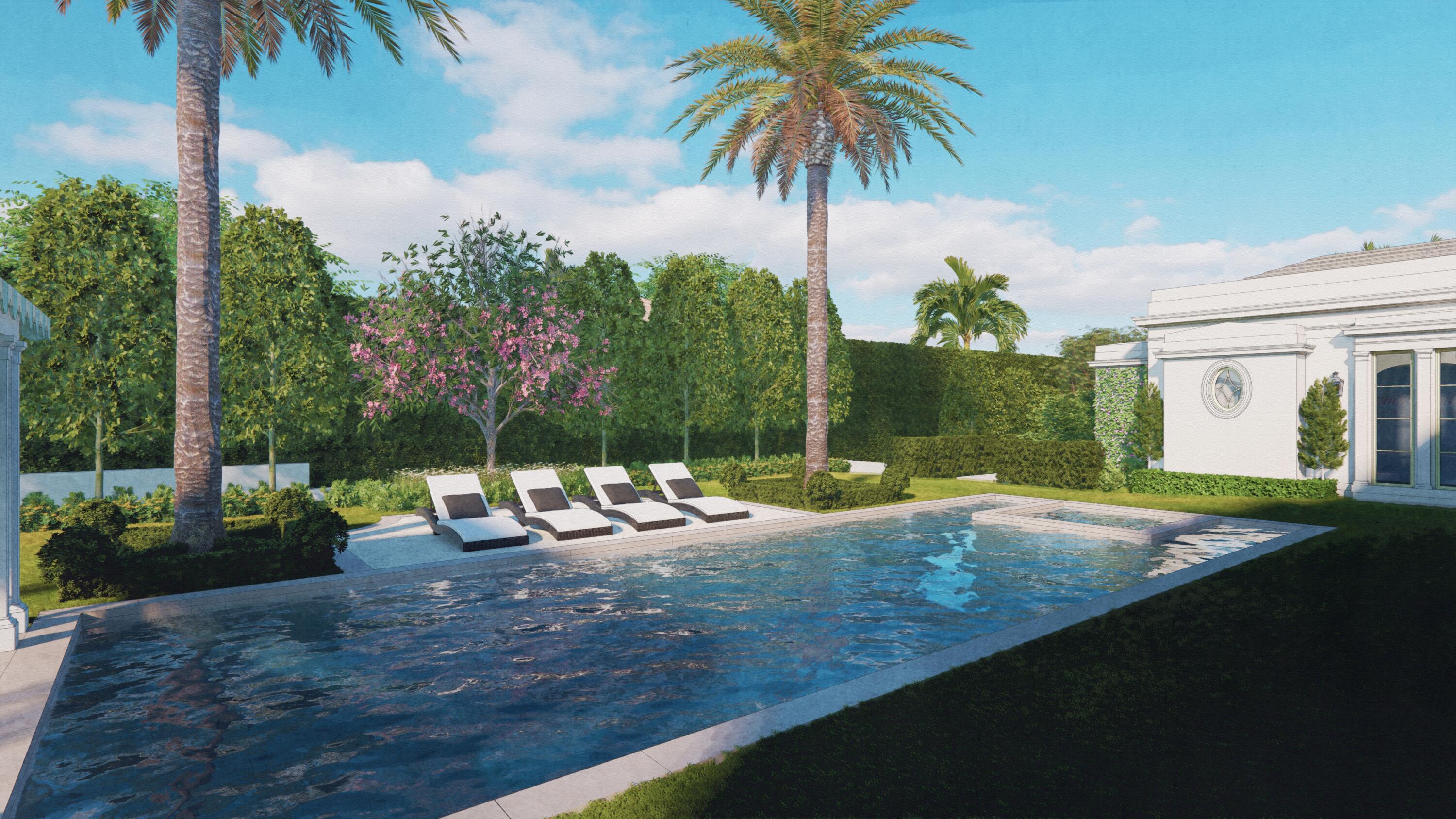 301 Polmer Park Road Palm Beach, FL 33480 - Photo 9 of 12 a view of a backyard with plants and palm tree