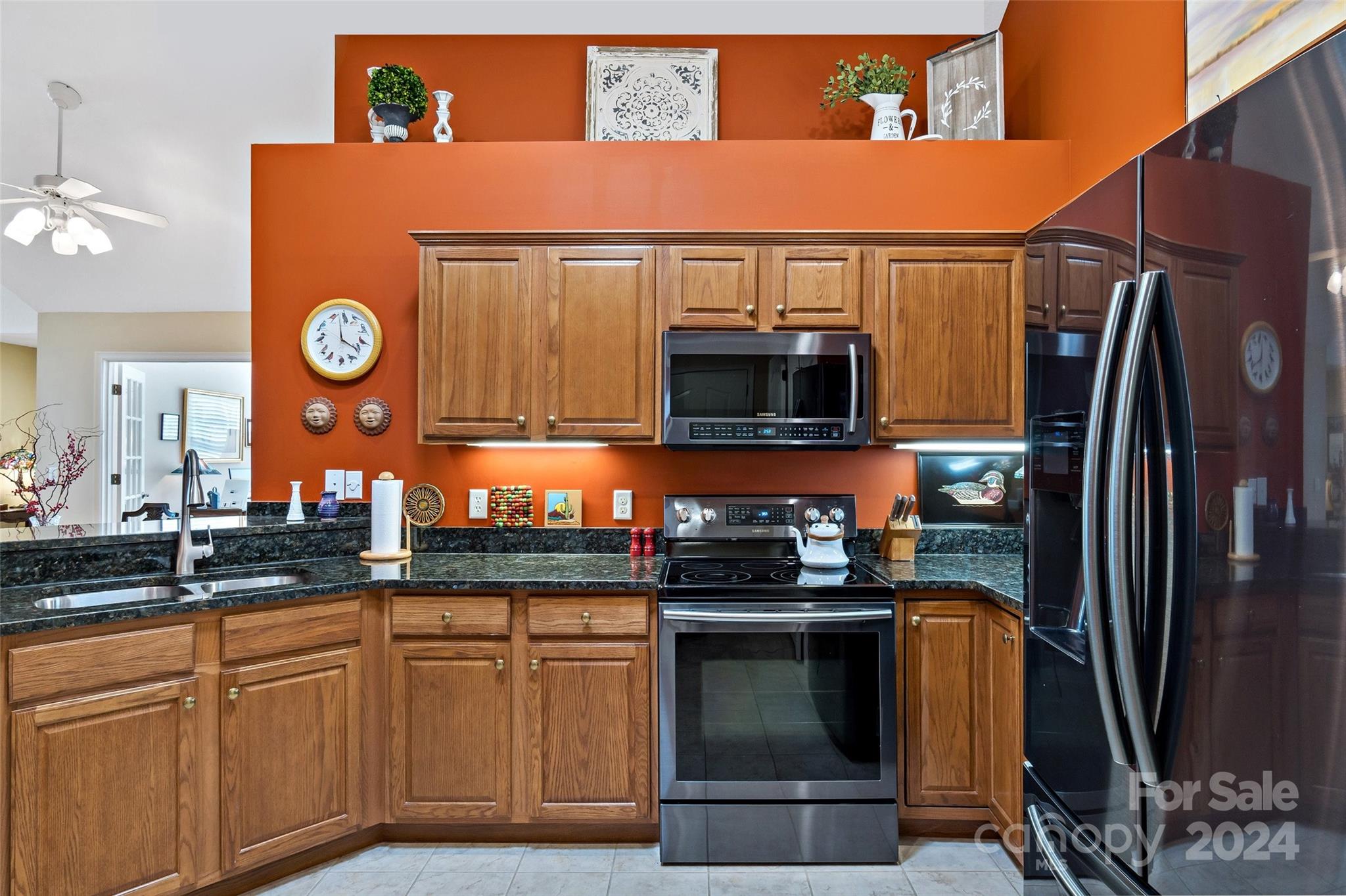46 Outlook Circle Swannanoa, NC 28778 - Photo 15 of 36 a kitchen with stainless steel appliances granite countertop a refrigerator and a stove top oven