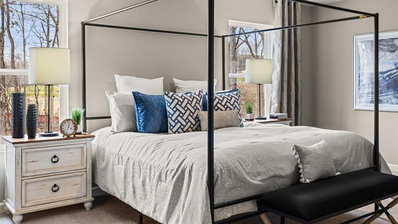 74 Buckthorn Way Dallas, GA 30132 - Photo 14 of 37 a bedroom with a bed and a window