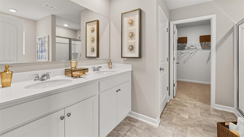 74 Buckthorn Way Dallas, GA 30132 - Photo 18 of 37 a bathroom with a sink and a mirror