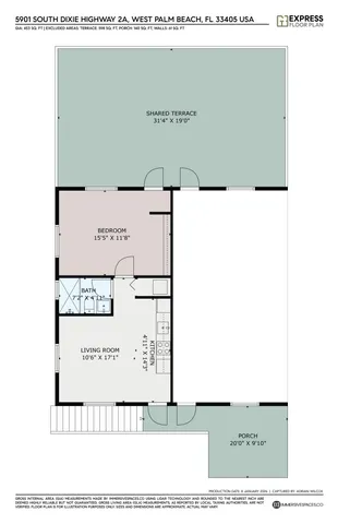 $1,850 | 5909 South Dixie Highway, Unit 2A, West Palm Beach, FL 33405