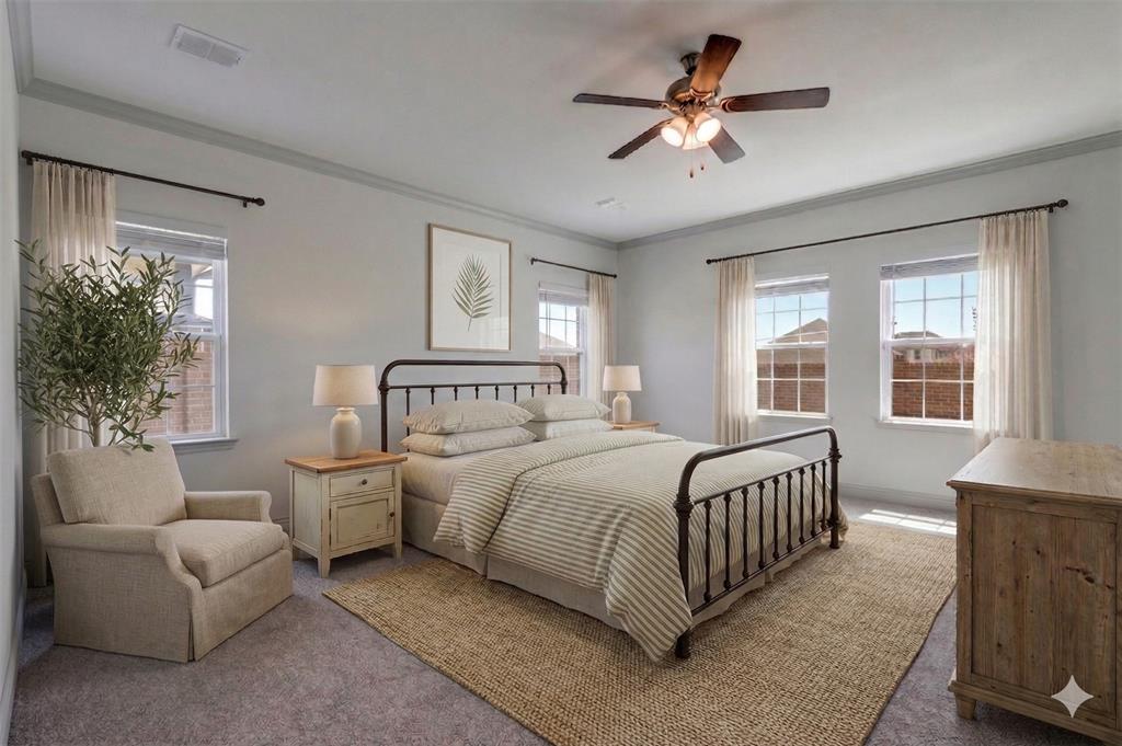332 Braves Way Lavon, TX 75166 - Photo 8 of 24 a bedroom with furniture and a large window