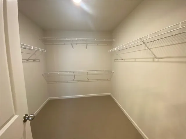 a view of a room with empty racks