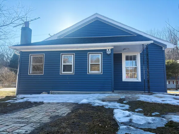 a front view of a house