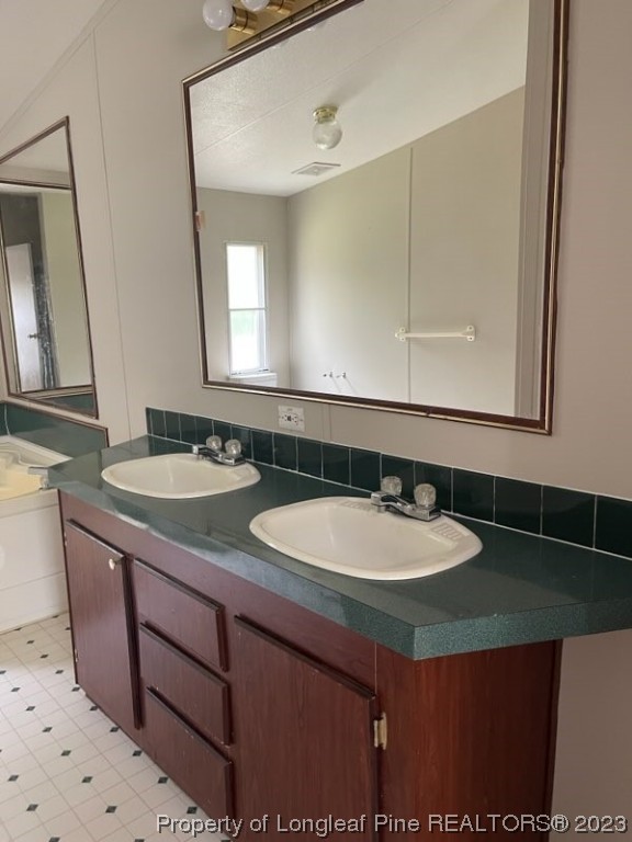 981 Black Road Cameron, NC 28326 - Photo 37 of 39 a bathroom with a sink and a mirror
