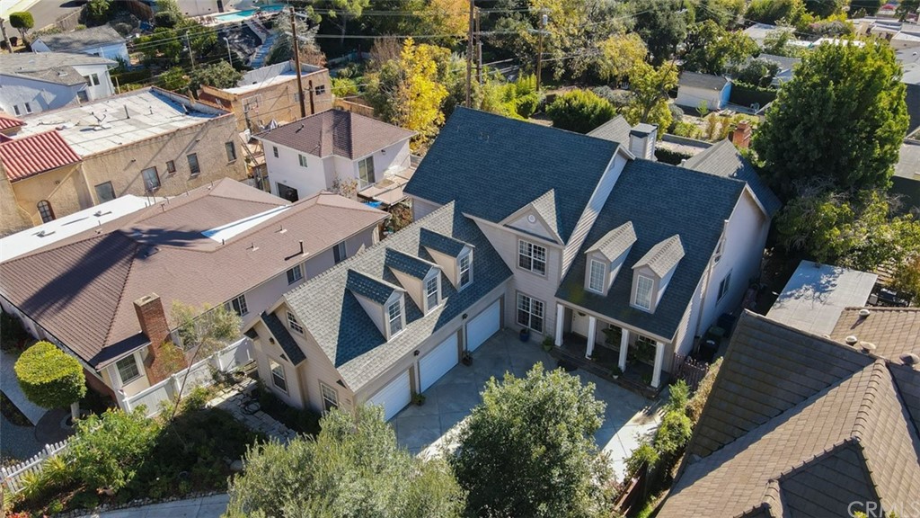 1608 Hill Drive Eagle Rock, CA 90041 - Photo 68 of 71 an aerial view of a house with a yard