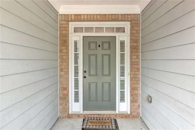 a view of front door of house