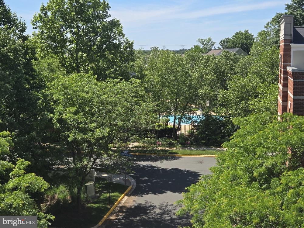 12121 Kinsley Place Reston, VA 20190 - Photo 38 of 45 View from Upper-level Balcony Towards Pool