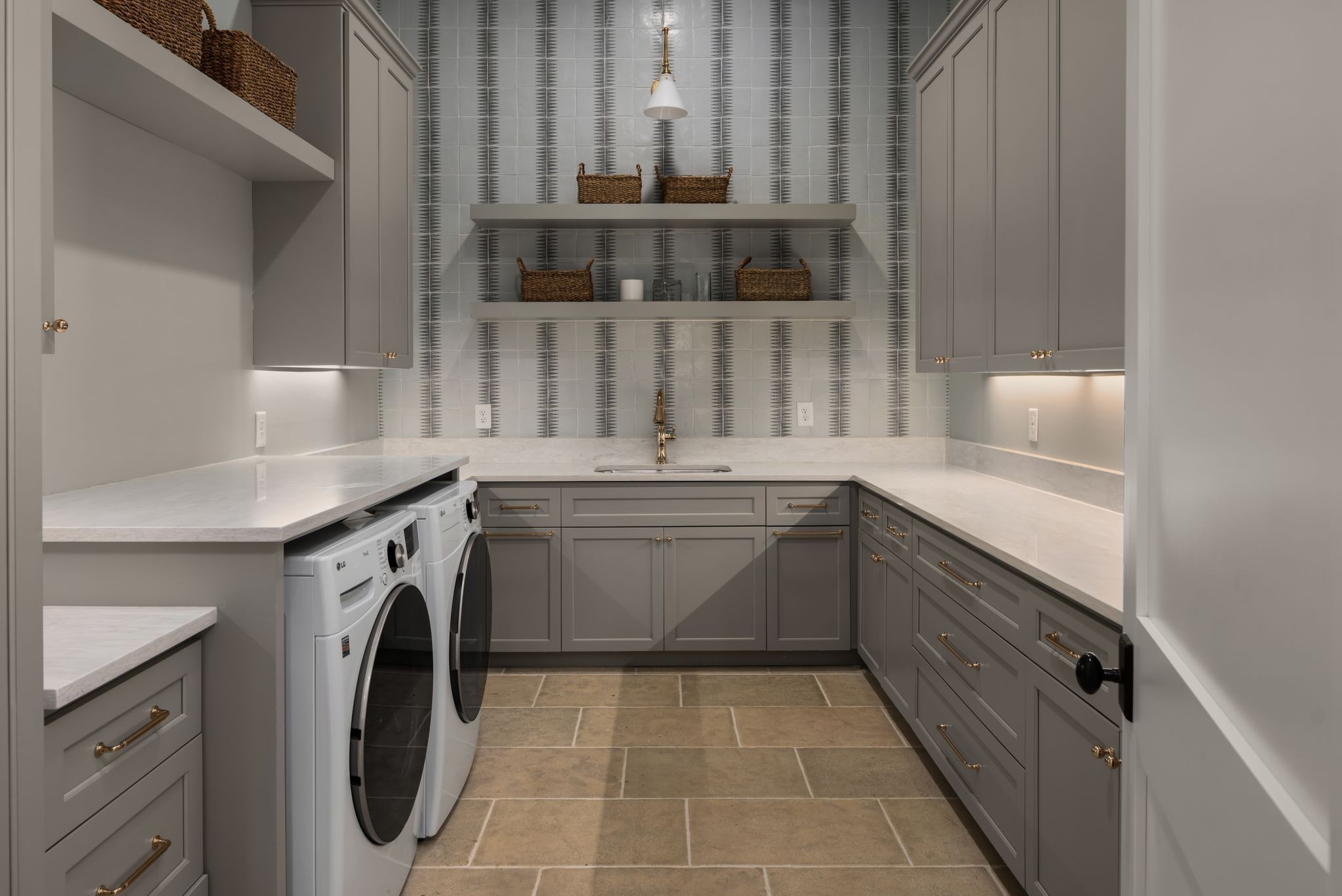4301 Estes Road Nashville, TN 37215 - Photo 41 of 65 a utility room with a sink a washer and dryer