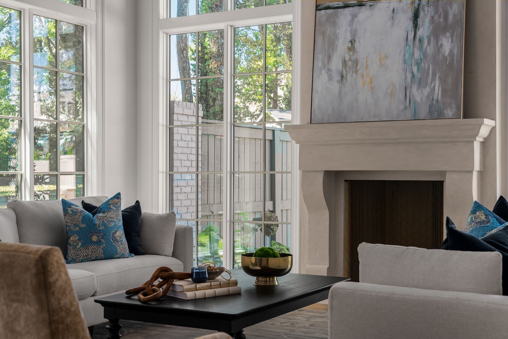 4301 Estes Road Nashville, TN 37215 - Photo 5 of 65 a living room with furniture and a fireplace