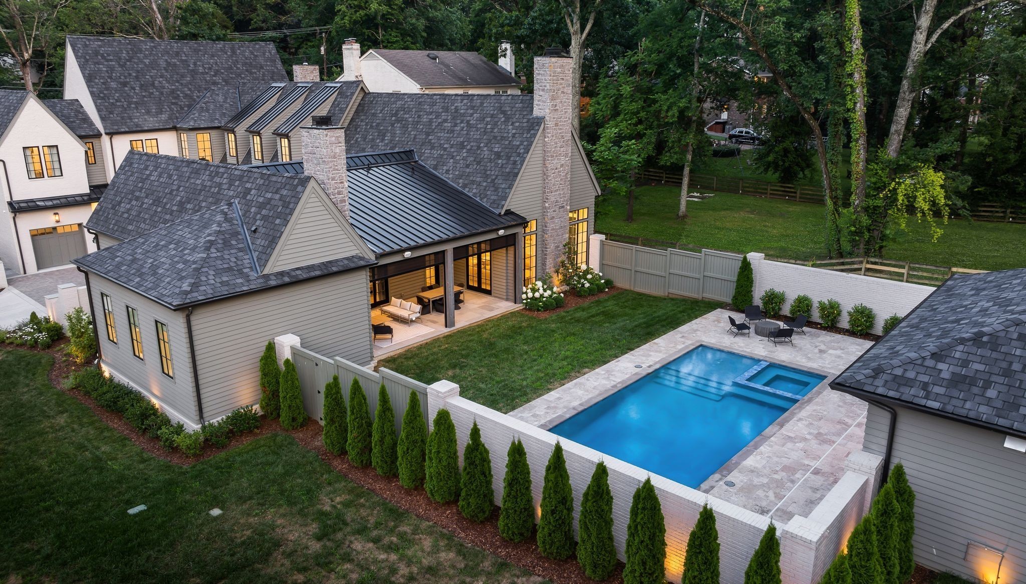 4301 Estes Road Nashville, TN 37215 - Photo 61 of 65 an aerial view of a house having patio with a garden