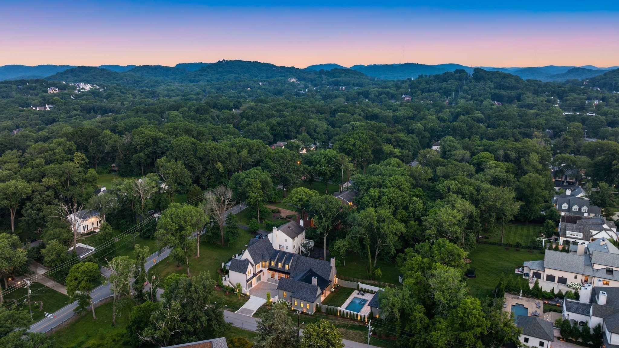 4301 Estes Road Nashville, TN 37215 - Photo 65 of 65 an aerial view of a house with mountain view