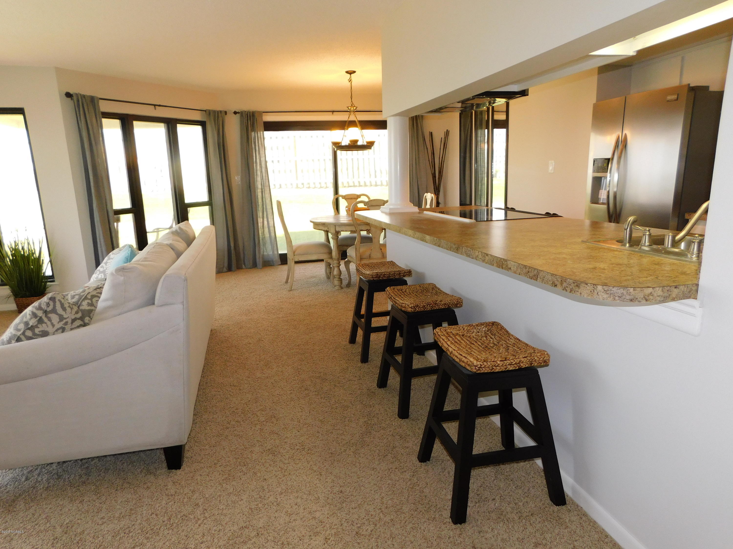 1505 Salter Path Road, Unit 131 Indian Beach, NC 28512 - Photo 6 of 55 KITCHEN BAR AREA VIEW