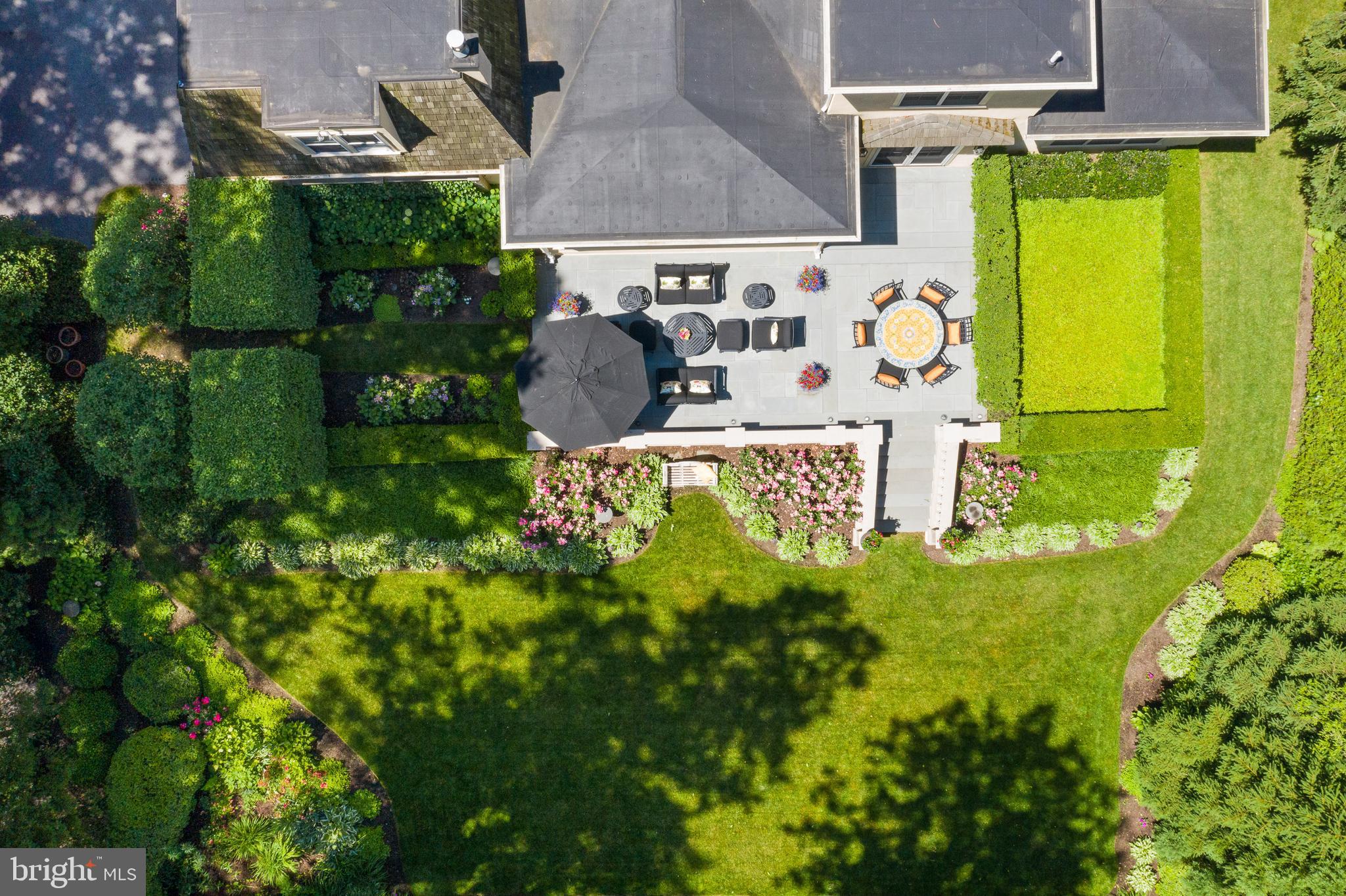 301 Valley Place Wayne, PA 19087 - Photo 39 of 40 Aerial view of the terrace and landscape
