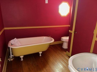 3533 Snakepath Road Blairs, VA 24527 - Photo 9 of 24 Bathroom featuring a clawfoot bathtub, wood-finish