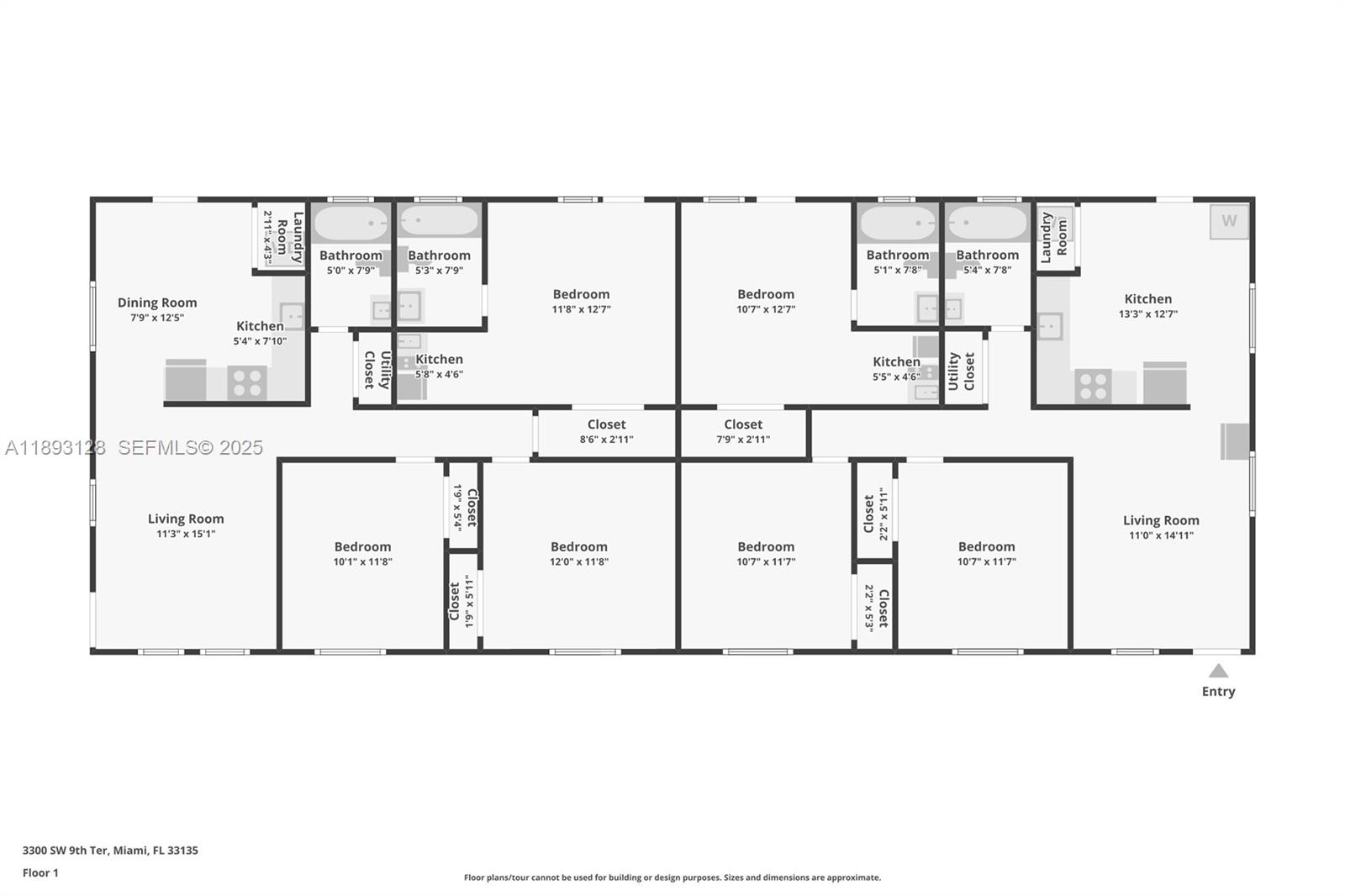 3300 Southwest 9th Terrace Miami, FL 33135 - Photo 25 of 25 a black and white photo of a white wall