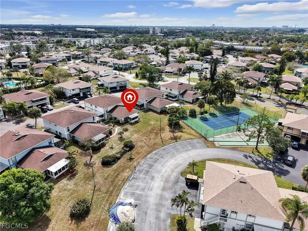 an aerial view of a city