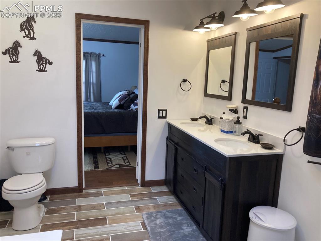 136 Black Knat Road Fairplay, CO 80440 - Photo 13 of 38 a bathroom with a sink and a mirror