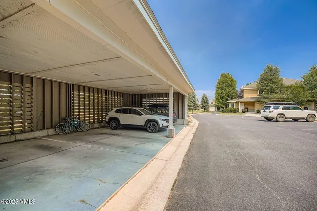 a view of car parked in parking
