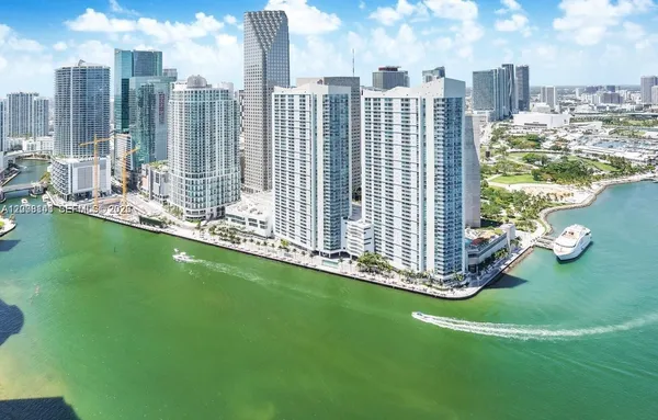 a view of a city with tall buildings