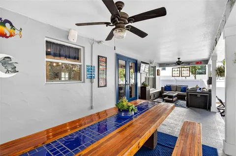 a front view of a house with swimming pool