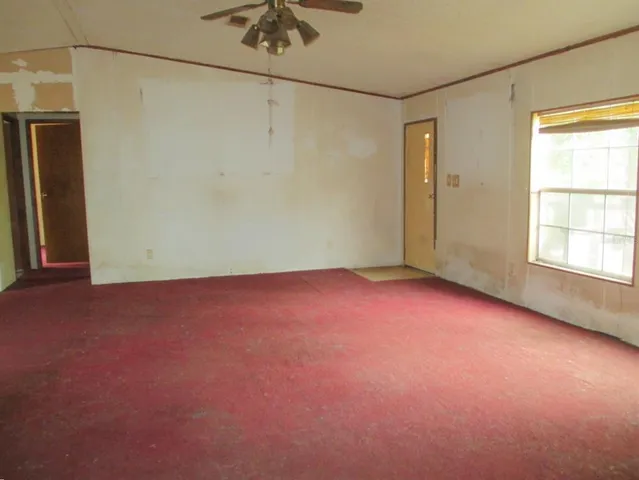 an empty room with a window