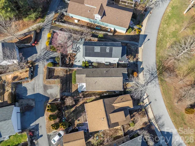 an aerial view of a houses