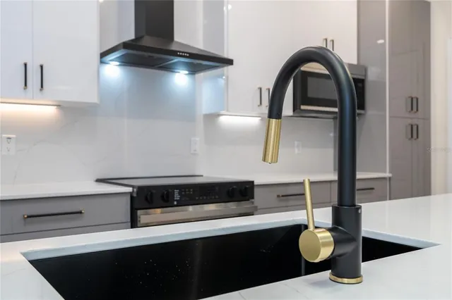 a close view of sink