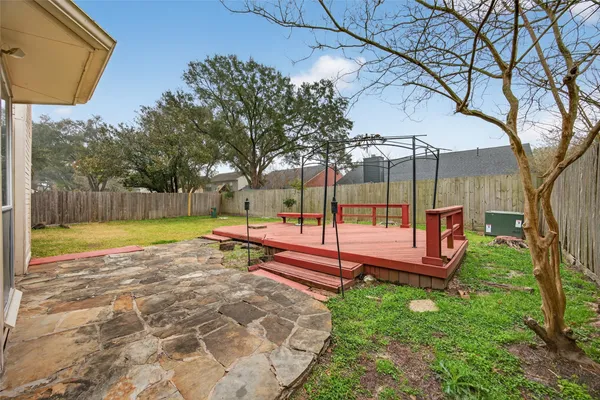 a view of a park with a slide