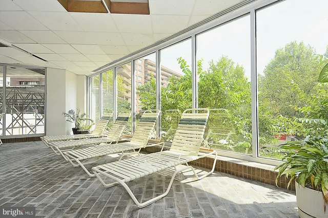 a room with gym equipment