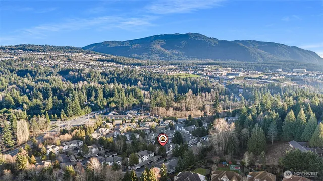 a view of lake and mountain