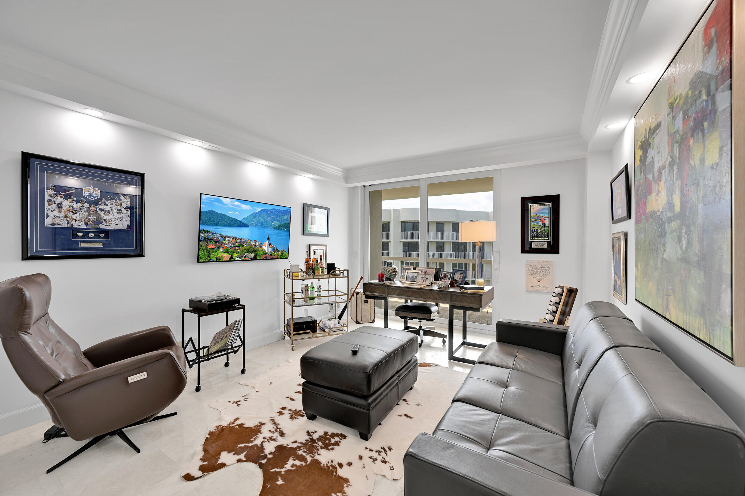 3300 South Ocean Boulevard, Unit 508S Palm Beach, FL 33480 - Photo 15 of 28 a living room with furniture and a large window