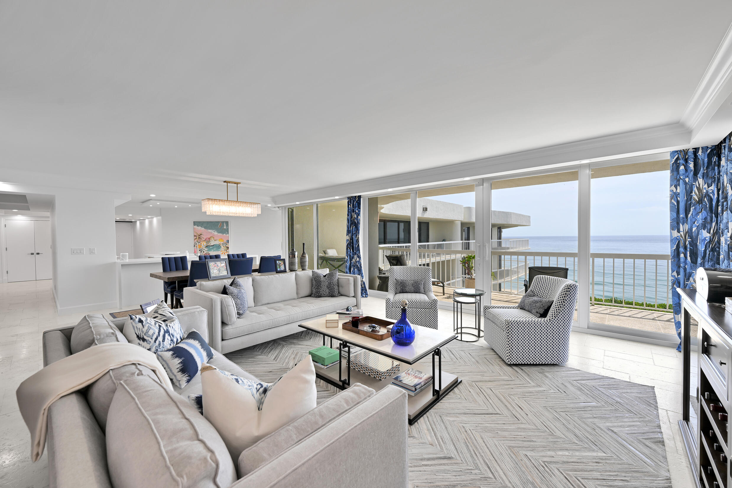 3300 South Ocean Boulevard, Unit 508S Palm Beach, FL 33480 - Photo 4 of 28 a living room with furniture and large windows