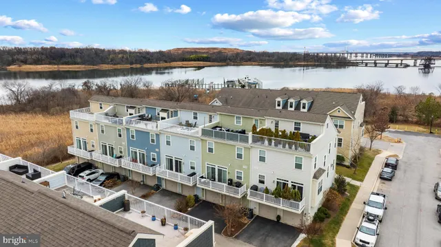 an aerial view of multiple houses