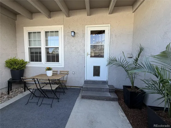 a view of a house with patio