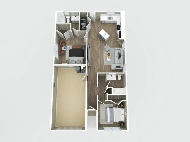 a view of a big room with closet and windows