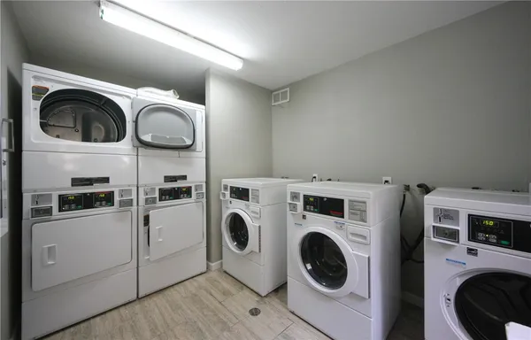 a view of a washer and dryer in a utility room