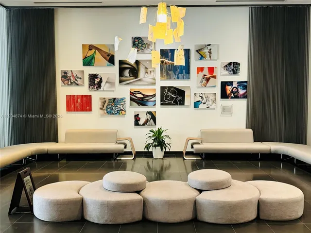 a living room with furniture and a couch