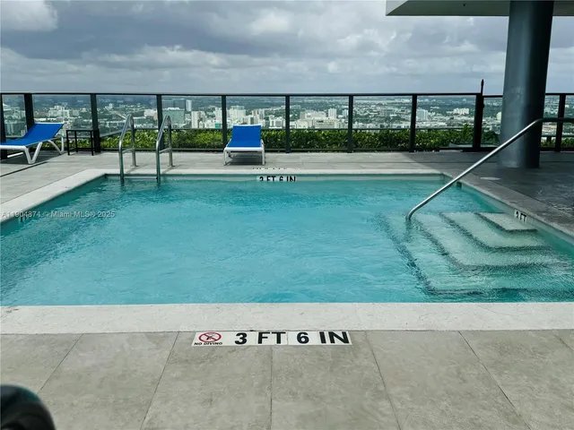 a city view with tall buildings