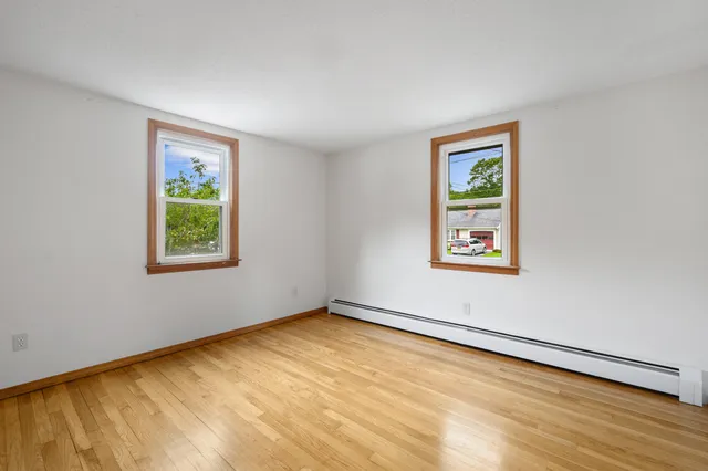 an empty room with window