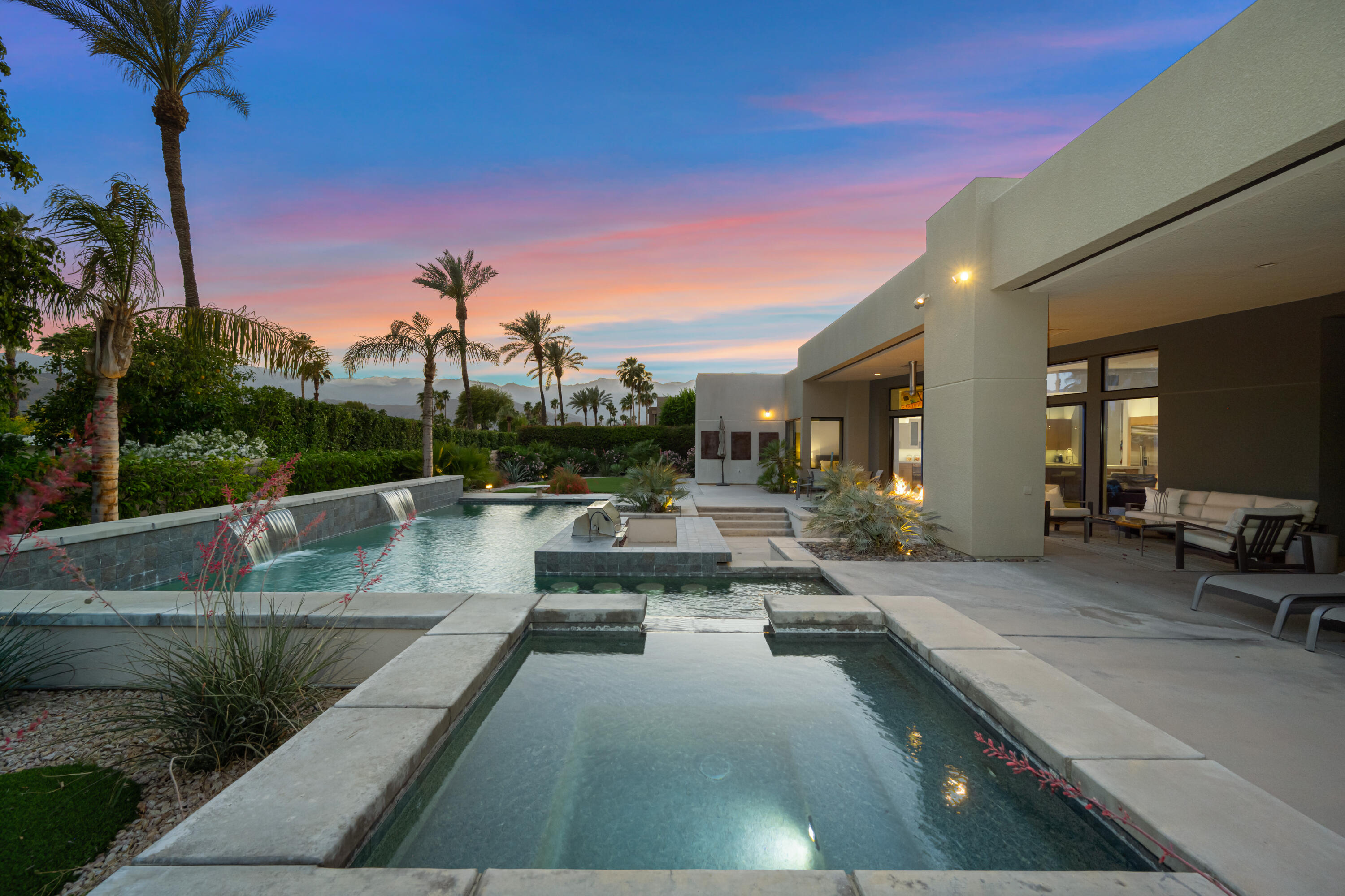 18 Boulder Lane Rancho Mirage, CA 92270 - Photo 33 of 41 a view of a swimming pool with outdoor seating