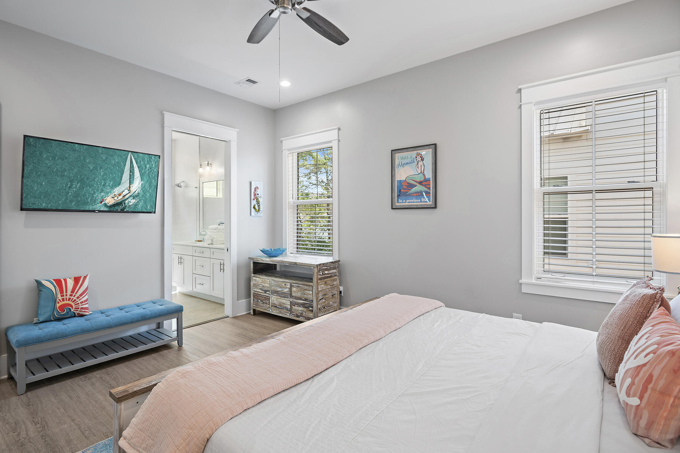 459 Dolphin Drive Santa Rosa Beach, FL 32459 - Photo 15 of 31 a bedroom with a bed dresser and a window