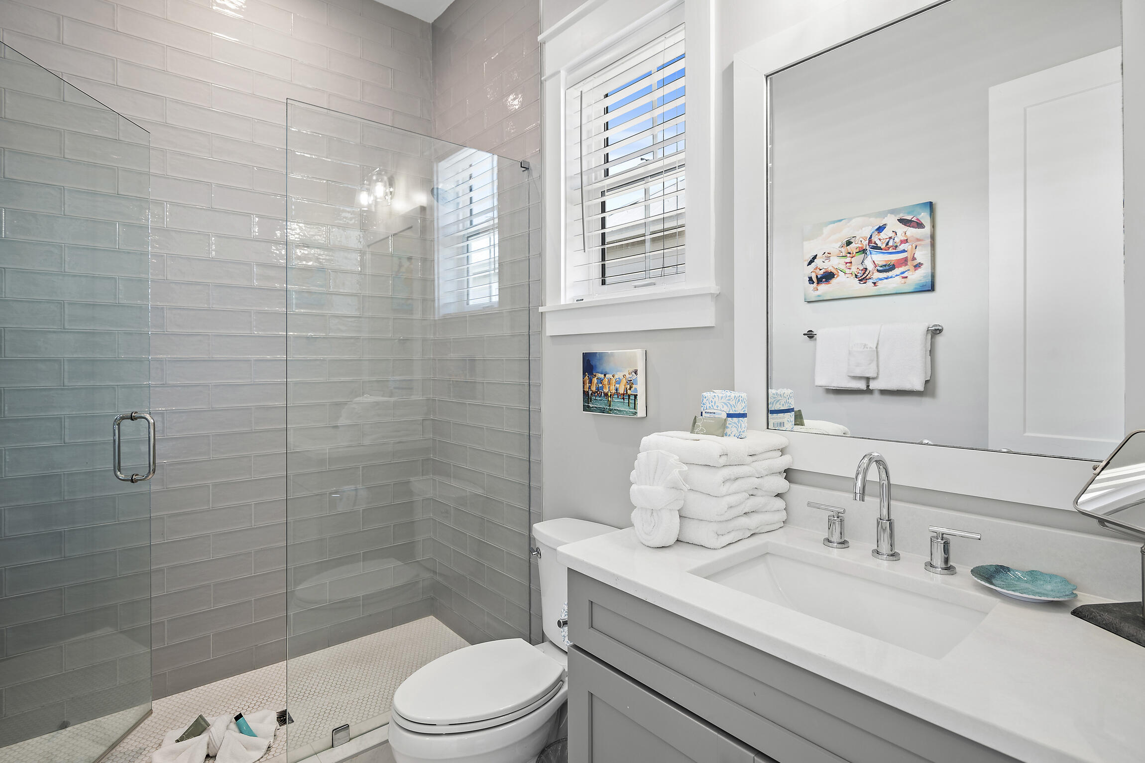 459 Dolphin Drive Santa Rosa Beach, FL 32459 - Photo 26 of 31 a bathroom with a sink a toilet and shower