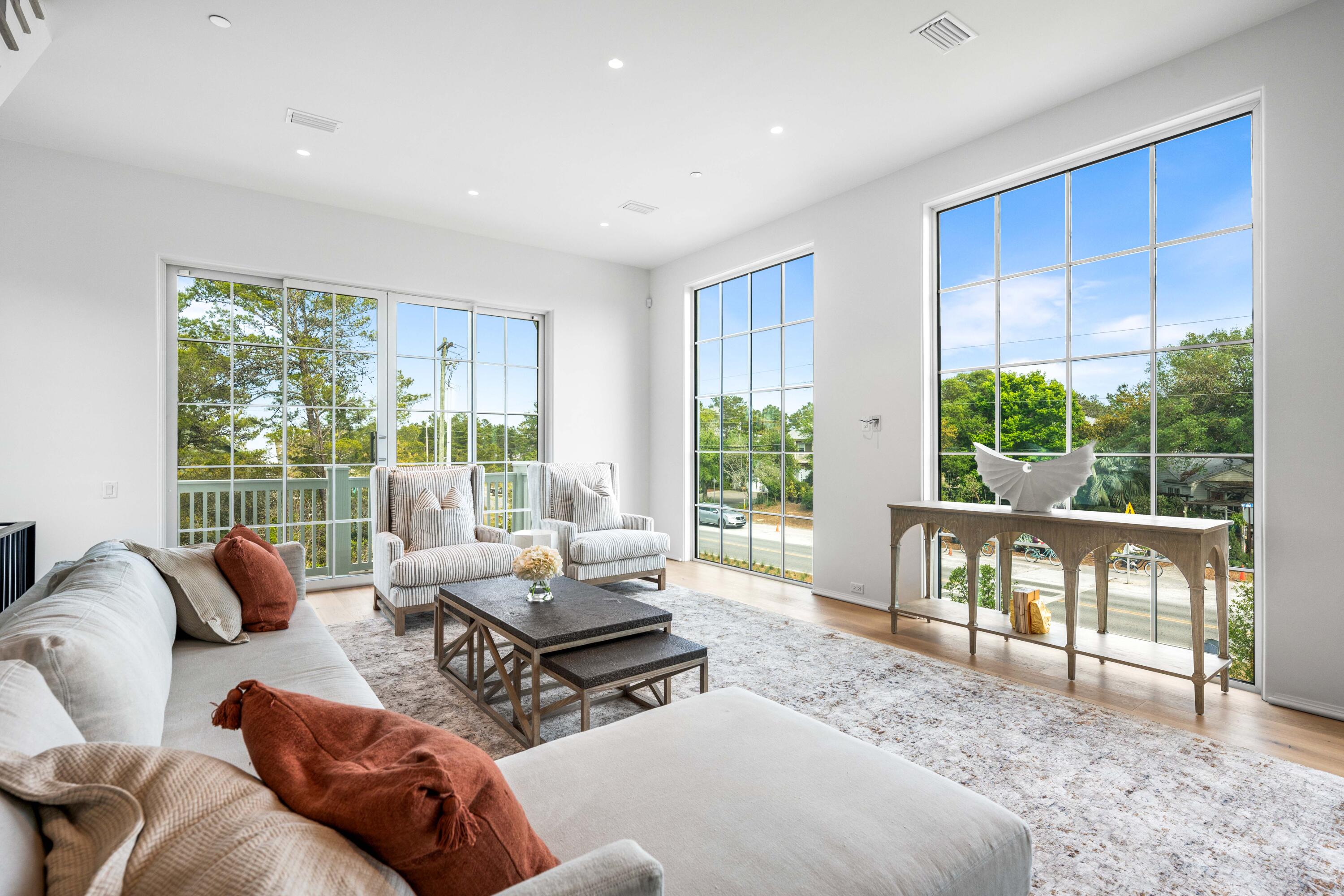 4655 East County Highway 30A Santa Rosa Beach, FL 32459 - Photo 17 of 69 a living room with furniture and a large window