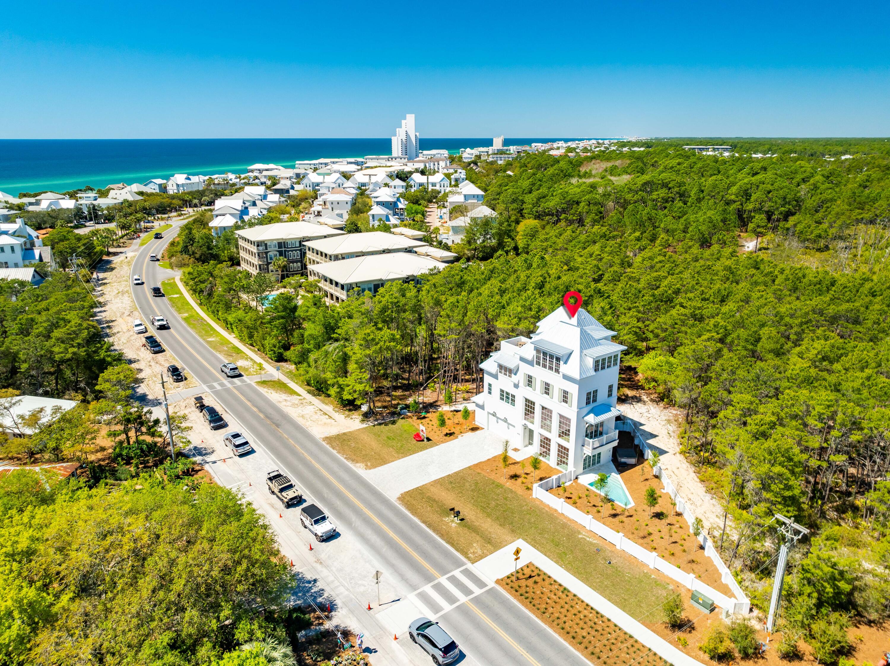 4655 East County Highway 30A Santa Rosa Beach, FL 32459 - Photo 4 of 69 aerial shot to the beach