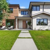 a front view of house with yard