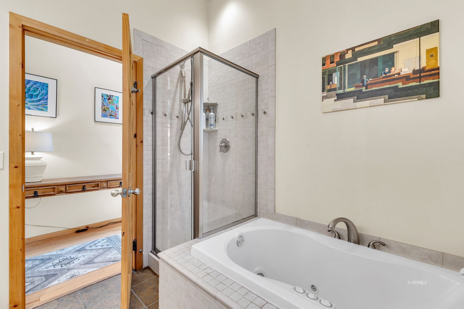 53560 Country Club Drive Idyllwild, CA 92549 - Photo 23 of 66 a bathroom with a tub shower and sink