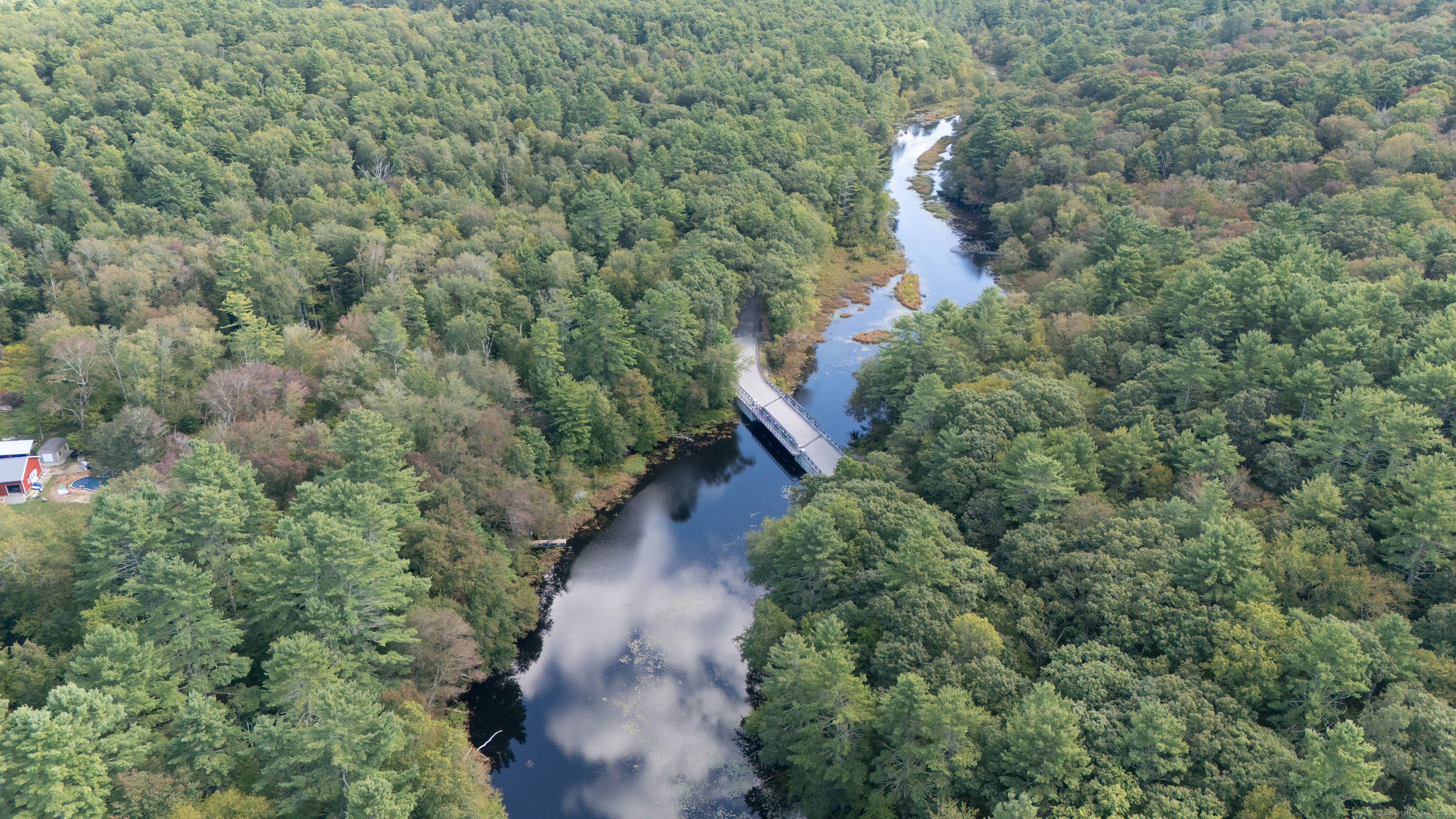 49 Stone Road Killingly, CT 06241 - Photo 15 of 20 an aerial view of residential house with outdoor space and trees all around