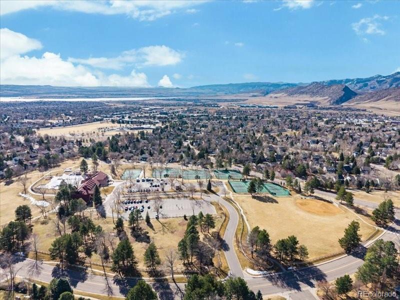 10385 East Red Mountain Road Littleton, CO 80127 - Photo 45 of 47 an aerial view of residential building and ocean